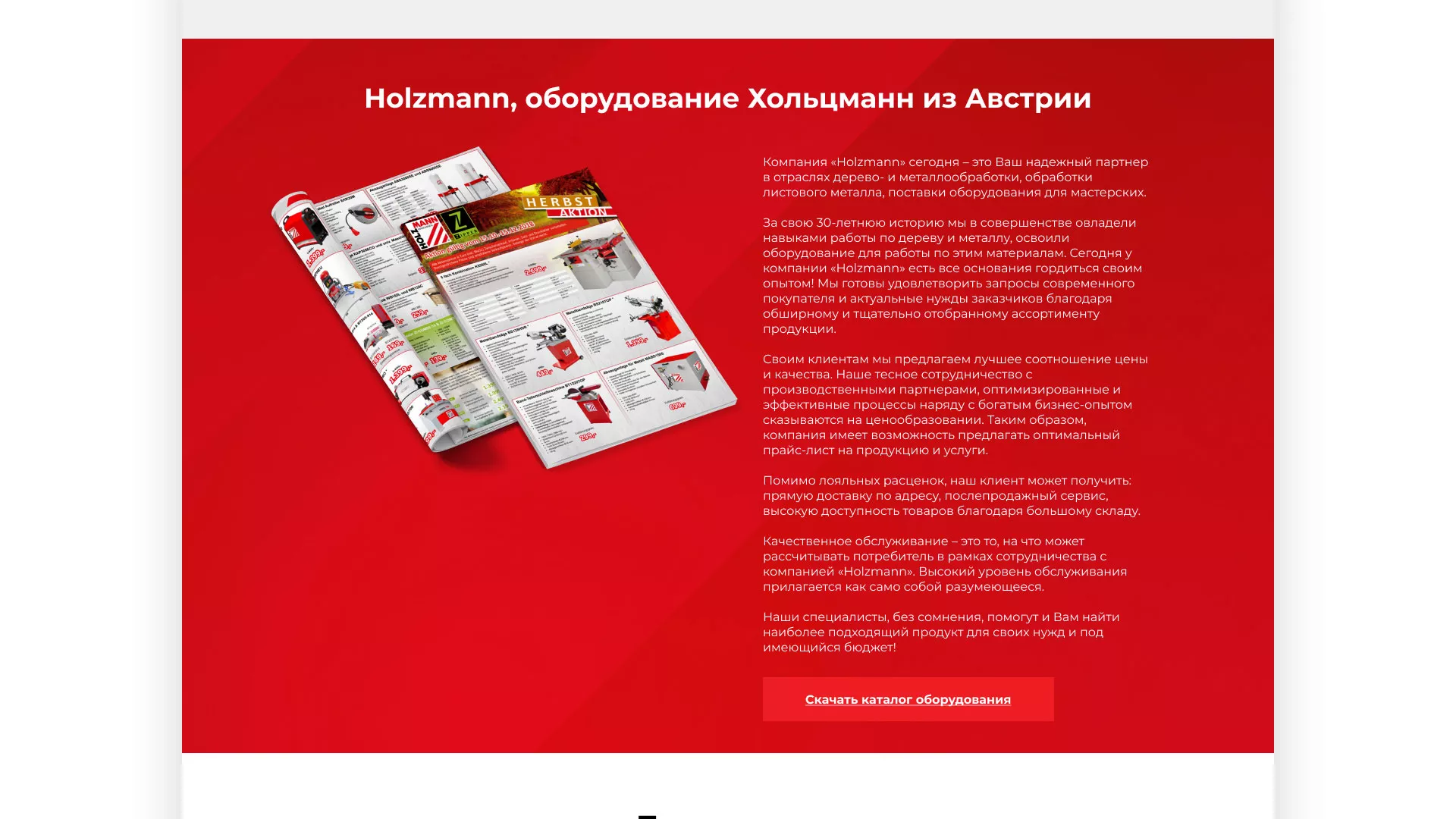 Создание сайта компании «HOLZMANN Maschinen GmbH» в Мытищах