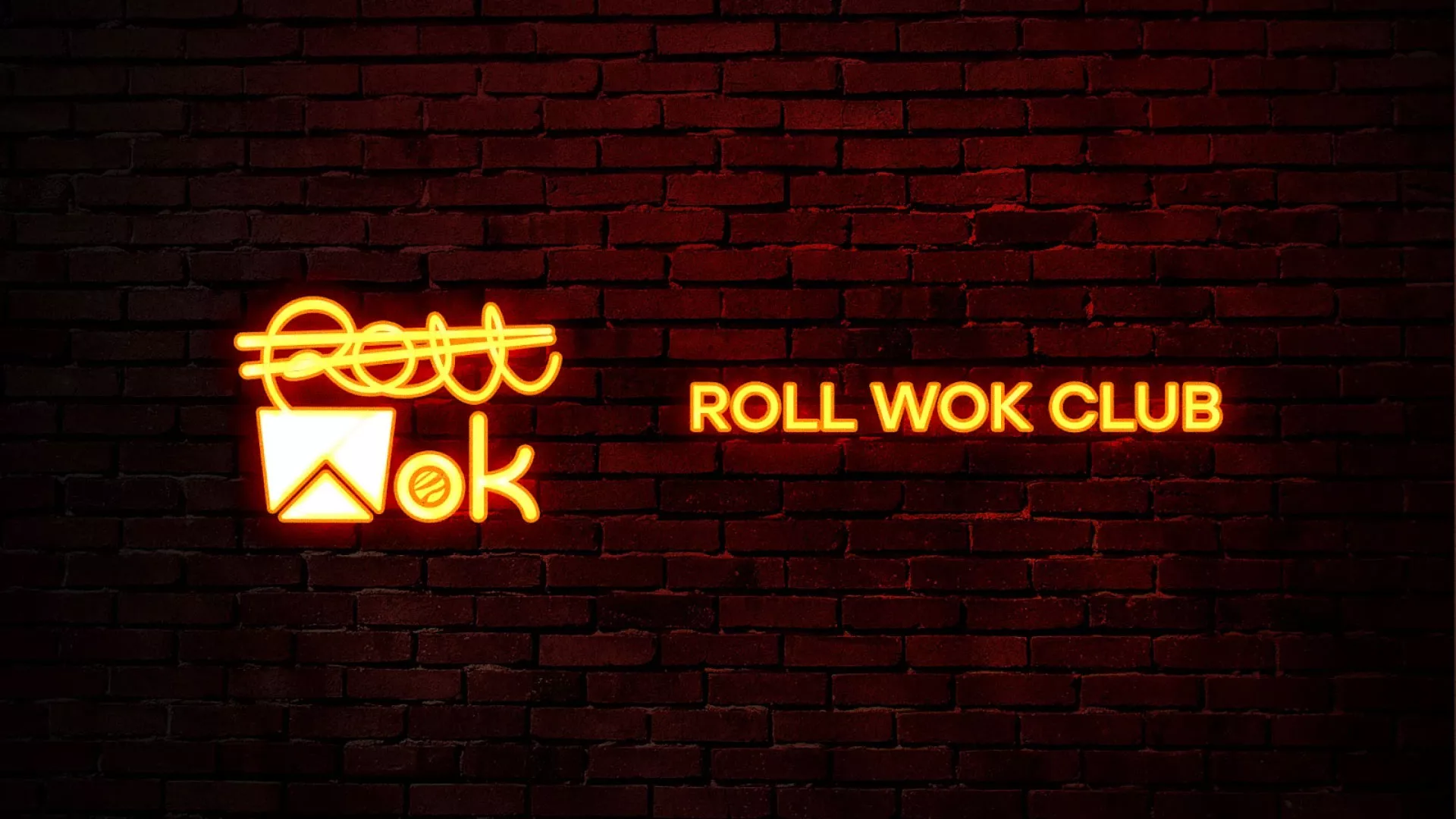 Разработка интерьерной вывески суши-бара «Roll Wok Club» в Мытищах