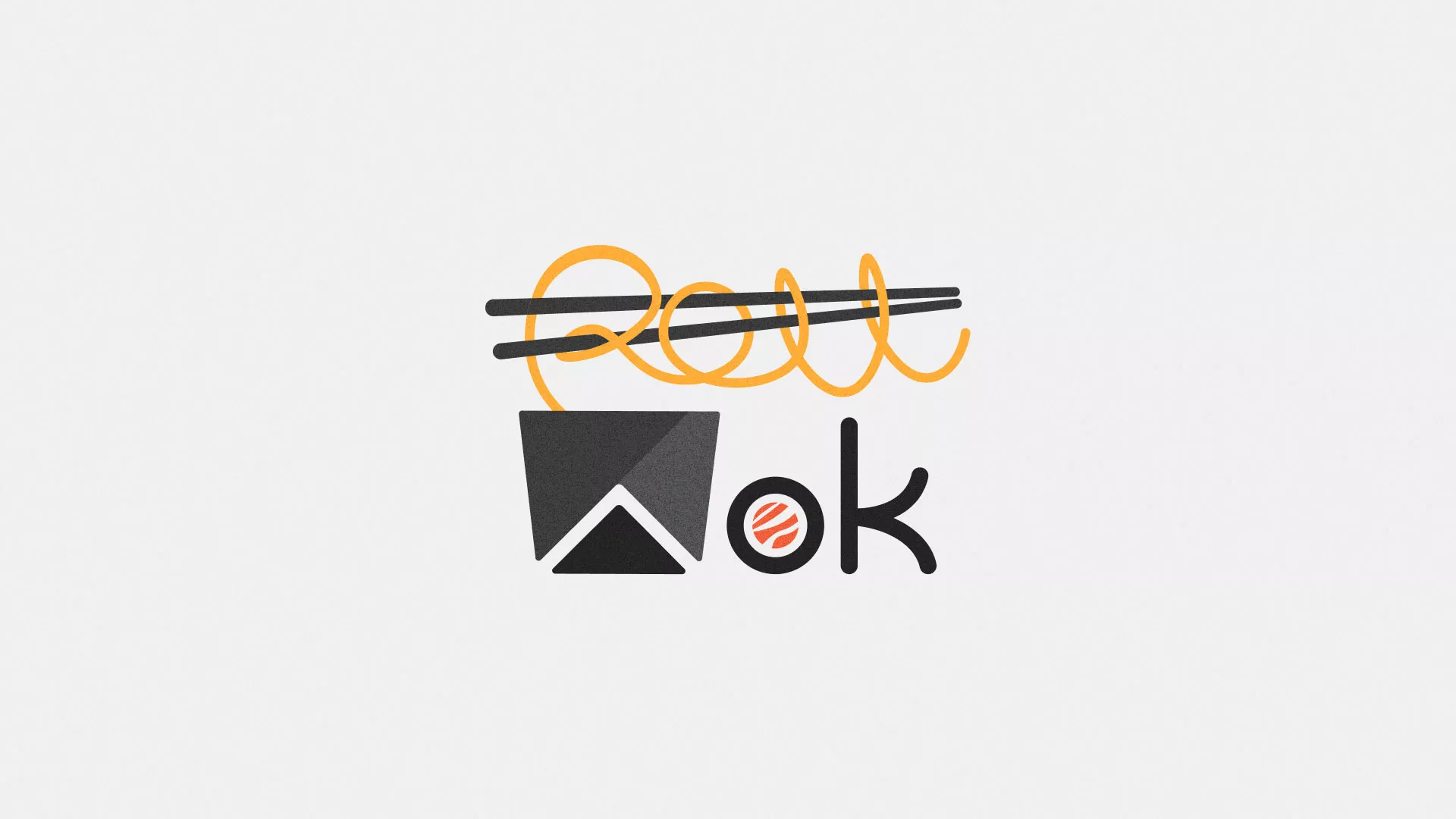 Разработка логотипа в Мытищах для суши-бара «Roll Wok Club»